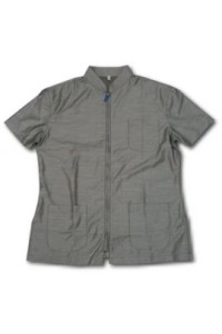R025 訂做恤衫外套  設計瑜伽服製作 麻布 訂購團體制服外套專門店